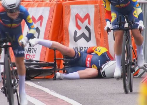 Van Dijk stapt niet meer op in Vuelta na val in openingsrit