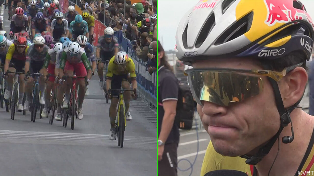 "Ik dacht dat streep dichter lag": Wout van Aert is zelf verrast door ultieme uitval, die "niet beste keuze" bleek