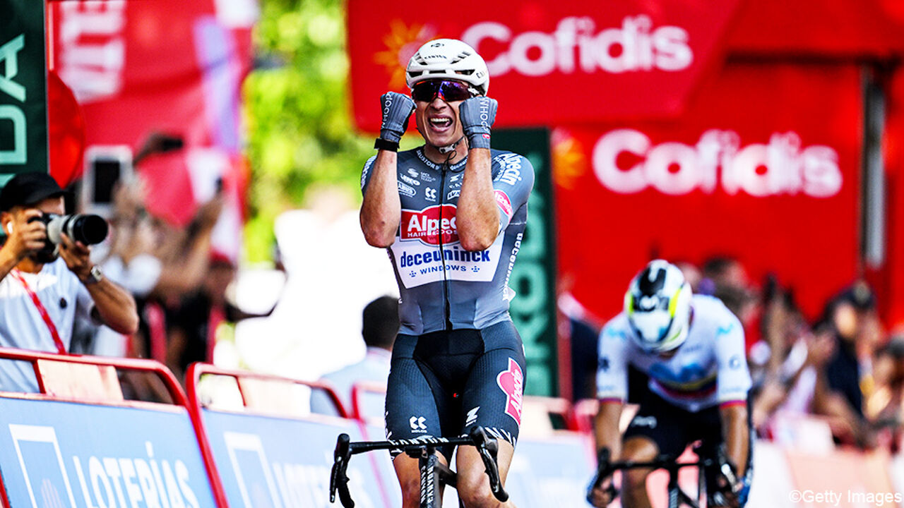 En of hij weer de oude is: Jasper Philipsen knalt autoritair naar het rood na meesterlijke lead-out in de Vuelta