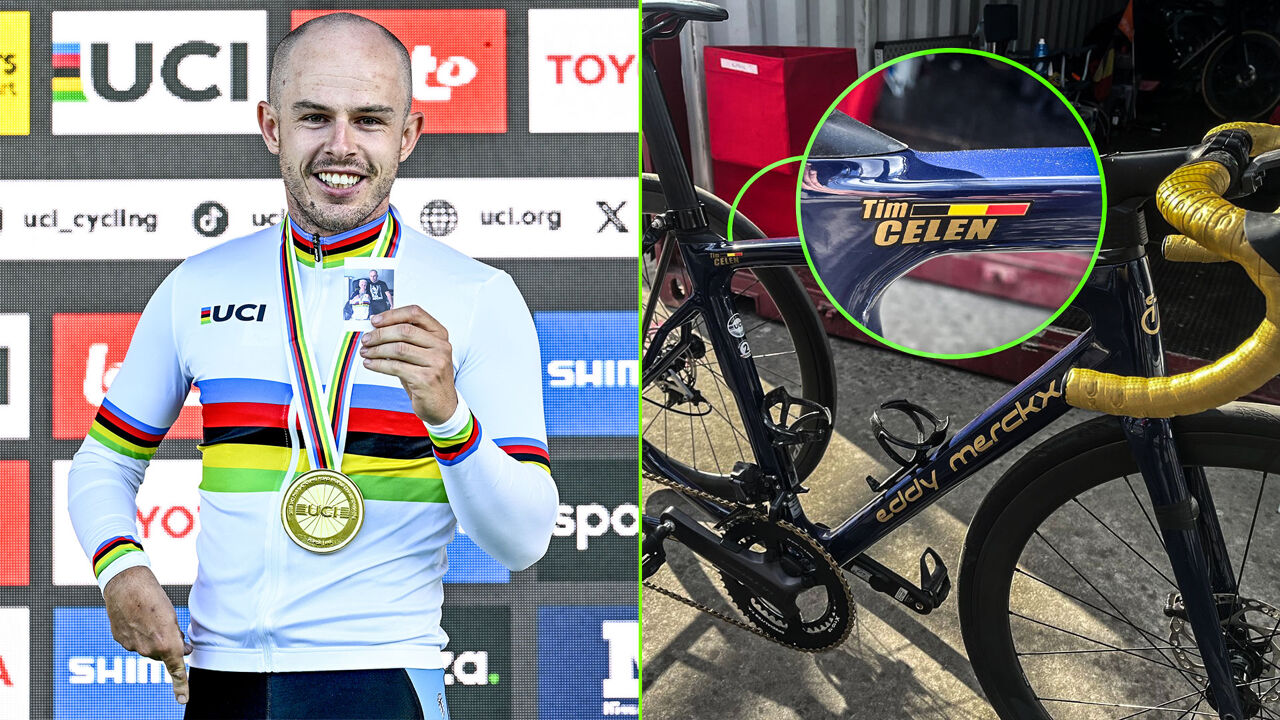 Emotionele Tim Celen krijgt zijn gouden medaille en blinkt in regenboogtrui als wereldkampioen tijdrijden