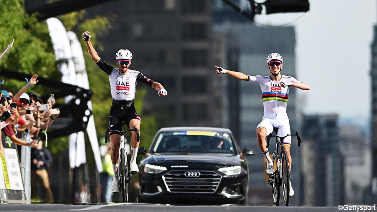 Mooie geste van Tadej Pogacar: wereldkampioen geeft ploegmaat Brandon McNulty de zege in Canada