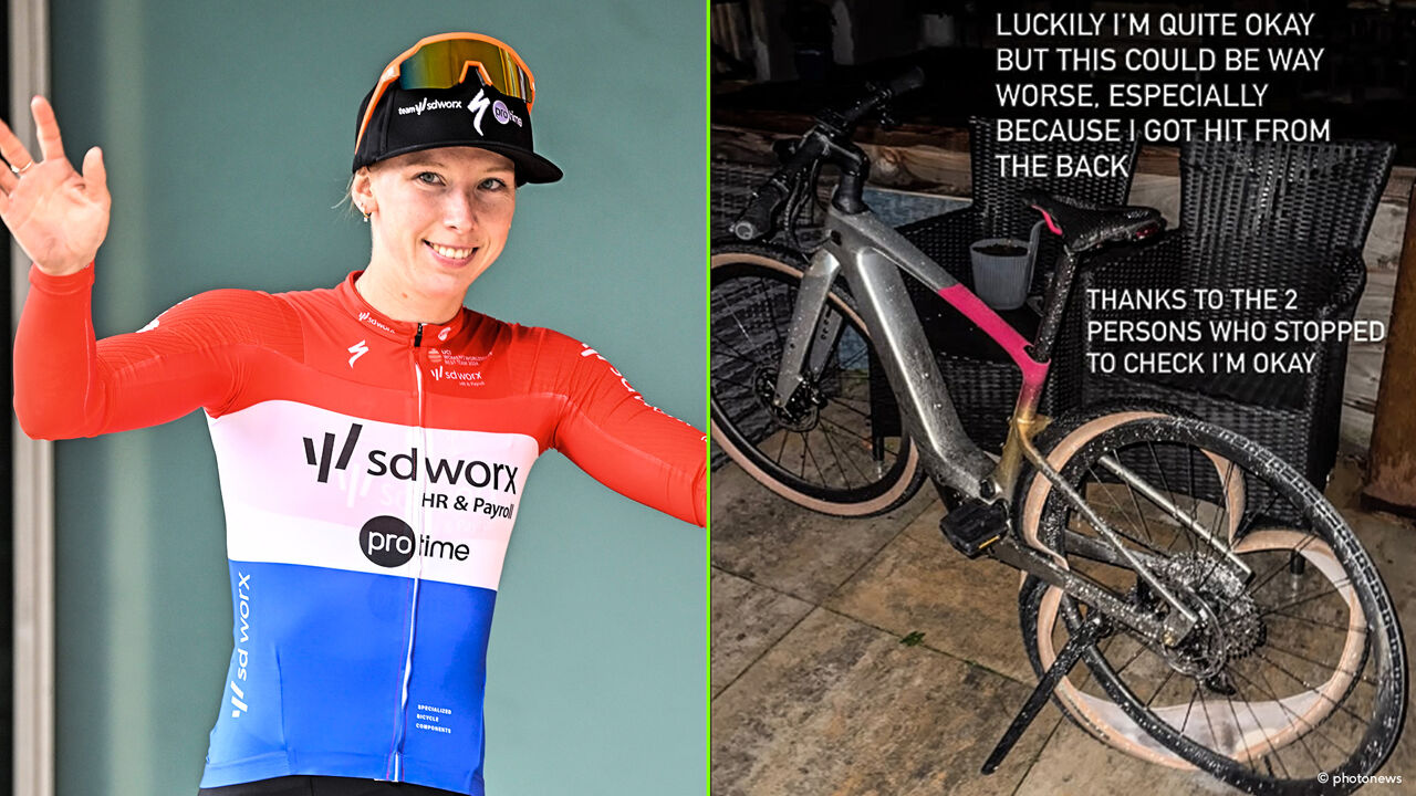 "Dit had veel erger kunnen aflopen": Nederlands kampioene Lorena Wiebes aangereden op de fiets, dader vlucht weg